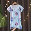 Bata de Noche de Verano para Niñas Estilo Princesa Pijama Delgado de Encaje para Bebés y Niñas Pequeñas Ropa de Casa de Verano para Niños Grandes
