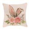 Funda de Almohada de Lino con Estampado de Huevo de Conejo de Pascua Transfronteriza Funda de Almohada Decorativa para Fiesta de Pascua