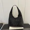 Bolsa Tote de Axila com Bolinhas Texturizadas Estilo Coreano Simples para Mulheres 2026 Nova Bolsa de Mão Personalizada Casual de Nicho Bolsa de Ombro