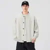 Nueva chaqueta bomber con cuello alto, cárdigan sudadera estilo callejero americano, holgada y cómoda, versátil, elegante y guapo, chaqueta de manga larga para hombre