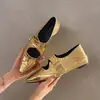 Zapatos Mary Jane de Punta Aguda Estilo Brogue Tallado Retro para Mujer Verano Correa de Hebilla Única Corte Bajo Zapatos de Tacón Interior Oculto Zapatos para Mujer