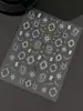 Adesivos de Unha Dourados Folha de Ouro Estilo Barroco Padrão Formiga Luxo Leve Estrelas Brilhantes Adesivos de Arte para Unhas Estilo Europeu Retro Acessórios Yt7521