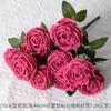 Flor artificial rosa roja naranja flor simulación rosa flor artificial salón de bodas decoración del hogar flor artificial al por mayor