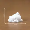 Micro-Paisaje Creativo Lindo Perro Blanco Pequeño Gordito Muñeca Linda Accesorios de Decoración DIY Mini Adornos de Escritorio