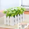 Cerca de Flores Simuladas Set de Plantas Verdes Flor Falsa Orquídea Saltarina Crisantemo Pequeña Flor Verde Rosa Diamante Decoración de Oficina Bonsái