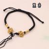 La pulsera semiacabada de nudo concéntrico puede llevar cuentas, cuentas de transferencia, hebilla de seguridad de oro duro, cuerda de mano de año de vida para hombres, mujeres y niños, venta al por mayor