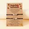 Especial transfronterizo para pulsera de acero inoxidable hueca doble mariposa personalizada europea y americana temporada de regreso a clases madre e hija padre-hijo tarjeta pulsera pulsera
