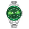 Sudeste Asiático Venta al por mayor de relojes transfronterizos Estudiante Hombres Verde Fantasma del Agua Negocios Luminoso Reloj de Cuarzo Correa de Acero Reloj Nuevo