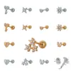AliExpress caliente perforación nuevo micro incrustado circonita amor oreja hueso clavo acero inoxidable oreja hueso anillo europeo y americano comercio exterior joyería