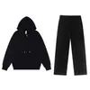 Sudadera deportiva de marca A de alta calidad para otoño e invierno, color sólido reflectante, con cuarto de cremallera, cuello alto con cremallera, conjunto de sudadera holgada para hombre