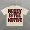 Camisa Casual de Manga Corta para Hombre con Estampado de Letras y Personajes de Moda Europea y Americana, Estilo Hip-Hop Gótico con Estampado de Patrones Grandes Punk
