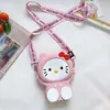 Bolsa de Silicona para Niños Dibujos Animados Melody Moda Billetera Bolso Cruzado para Niñas Bolso de Hombro a Juego con la Ropa Bolsa de Almacenamiento