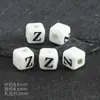 Cuentas Cerámicas Cuadradas de 8 mm con Letras y Agujeros Verticales, Materiales para Manualidades Infantiles, Cuentas Sueltas, Forma de Corazón, 26 Letras, Accesorios para DIY, Pulsera