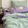 Colcha de Verão em Algodão Lavado, Não Precisa de Capa de Colcha, Adequada para Dormitórios Estudantis de Verão, Lavável à Máquina, Colcha de Verão para Uma Pessoa, Colcha Fina