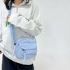 Bolso de tela de pana de color liso, sencillo, estilo universitario, para niña, primavera 2024