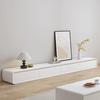 Combinación de Mueble de TV Nórdico y Mesa de Centro Moderno Simple Sala de Estar Hogar Estilo Crema Madera Maciza Pintura Mueble de TV de Pie