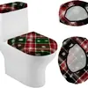 Amazon Transfronterizo Navidad Cubierta de Polvo para Inodoro Set Tema Navideño Protector para Tanque de Inodoro Venta al por Mayor