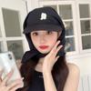 Estilo Japonés Estilo Coreano Moda Combinación Perfecta Cuadros Fresco Cintas Gorra Verano Mujer Protección Solar y Sombrilla Gorra Fotografía Combinación Perfecta