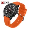 Reloj de Hombre Oufani Temu Clásico Tres Ojos Seis Manecillas Multifuncional de Cuarzo Pequeño Cronógrafo de Tres Manecillas Calendario Reloj Versátil