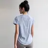 Nueva Camiseta de Yoga, Corte Ajustado, Ropa Fina de Fitness para Mujer, Transpirable de Secado Rápido, Top Deportivo de Manga Corta para Correr