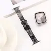 Adecuado para Correa de Reloj Apple S10 Tie-Dye Denim Delgada Cintura Pequeña Iwatchs9678Se Correa de Muñeca Lavada con Efecto Desgastado