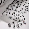 Pegatinas de Gato de Moda en Stock Arte para Uñas Popular Lindo Dibujo Animado de Gato Ins Gatito Pegatinas Adhesivas para Uñas