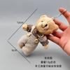 Muñeco de Peluche Pareja Conejo de Lino Muñeco Conejo Articulado Floral Colgante de Bolso Accesorios DIY Muñeco Decorativo Venta al Por Mayor