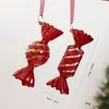 Novo ornamento de árvore de Natal sino floco de neve pintado em acrílico PC cor vinho rena decoração de Natal DIY brinquedo