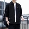 2026 Nueva Camisa Holgada Casual de Algodón Puro para Hombre Manga Tres Cuartos Chaqueta Retro para Hombre Primavera y Verano Talla Grande Versátil