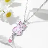 Bestsellers Creativos Transfronterizos Europeos y Americanos: Nuevo Collar Colgante de Esmalte con Forma de Gato Lindo de Aleación de Esmalte Joyería