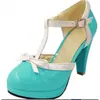 Sapatos de Salto Alto Single Novos de Fábrica Tamanhos Grandes 44 45 46 47 48 Sandálias Color Block Sapatos Femininos para Todas as Estações Sapatos de Comércio Exterior