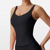 Chaleco deportivo de verano para mujer, ropa de yoga de alta elasticidad con almohadilla fija en el pecho y espalda de belleza, sujetador para correr y fitness