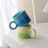 Caneca de cerâmica de alto valor estilo ins de blogueira coreana prato de jantar criativo feito à mão xícara de café para casal pequeno presente