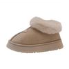 2025 Novos Sapatos de Algodão Quentes para Casal Outono e Inverno Salto Bolsa Não Escorregadios Chinelos Domésticos Internos Prontos para Venda