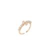 Anillo Abierto Ajustable con Cuentas de Zircón Nicho Elegante Versátil Anillo para Dedo Índice Anillo para Dedo Índice Apilado Venta al por Mayor
