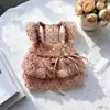 Nuevo Vestido de Verano para Mascota con Lunares y Mangas Volantes, Vestido Delgado para Perros y Gatos, Vestido de Malla Rosa para Mascotas