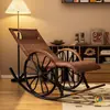 Sillón de Ratán Relajante, Sillón Reclinable de Ratán, Mecedora para Personas Mayores, Mecedora para Adultos con Respaldo, Uso en Casa de Verano, Siesta en Balcón de Ocio