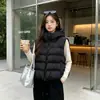 Chaleco de Algodón con Capucha de Nuevo Estilo Otoño/Invierno 2026, Moda Estilo Coreano, Abrigo Corto Cálido y Holgado para Mujer