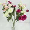 Nuevo Ramo de Lisianthus Simulados Decoración del Hogar Fotografía Flores Falsas de Plástico Bonsái de Oficina Flores de Seda Hechas a Mano Venta al por Mayor