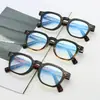 Gafas Retro Anti-Luz Azul con Montura Gruesa Cuadrada, Pines Metálicos Personalizados, Bordes Gruesos para Hombres y Mujeres, Estilo Artístico