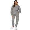 Ropa de Otoño e Invierno Europea y Americana Transfronteriza Sudadera con Cuello Redondo Estampada Traje de Pantalón Moda Casual para Mujer Sudadera de Manga Larga Traje Stock Disponible