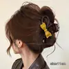 Pinzas para el pelo de lazo estilo coreano, accesorios para el pelo de alta gama, pinzas de tiburón, horquillas exquisitas para mujeres jóvenes, pinzas para el pelo de otoño e invierno para la parte trasera de la cabeza