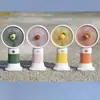 Mini Ventilador de Mano con Diseño de Flor de Dibujos Animados, Portátil de Escritorio USB Regalo para Estudiantes Venta al por Mayor, Pequeño Ventilador Oscilante en Forma de 8