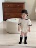 Mono de manga corta para niña Ropa fina de verano 2026 Ropa nueva para bebé Estilo preppy para bebé Mono Ropa infantil estilo coreano