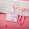 Youhe 6075/6076 Juego de identificación, tarjeta transparente doble, cordón para identificación, tarjeta de trabajo, cordón para identificación, cordón para colgar, impresión
