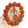 Pulseras de Bodhi de Diamante de Vendedores Ambulantes a Bajos Precios Atraen Clientes, con Hueso de Buey, Cera de Abeja, Cuentas de Semillas de Bodhi de Cinco Pétalos y Pulseras de Cuentas de Oración Budista