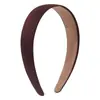 Acessórios de cabelo simples estilo coreano 2cm Faixa de cabelo de aba larga tudo incluído Amazon Faixa de cabeça feminina de cetim de cor sólida transfronteiriça