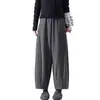 Pantalones de maternidad, pantalones balloon de espiga sueltos de cachemir, nuevos pantalones cropped de pierna ancha color café para primavera y otoño 2026
