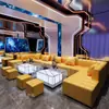 Sofá KTV, Mesa de Centro de Luxo Leve, Cabine de Festa Home Cinema K-Room, Cabine de Bar Canto em U em L para Lounge Bar