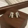 Brincos de Argola Dupla em Prata 925 com Pérolas e Zircônias, Modernos, Simples e Versáteis, Brincos Clássicos e Elegantes para o Trabalho e Uso Diário